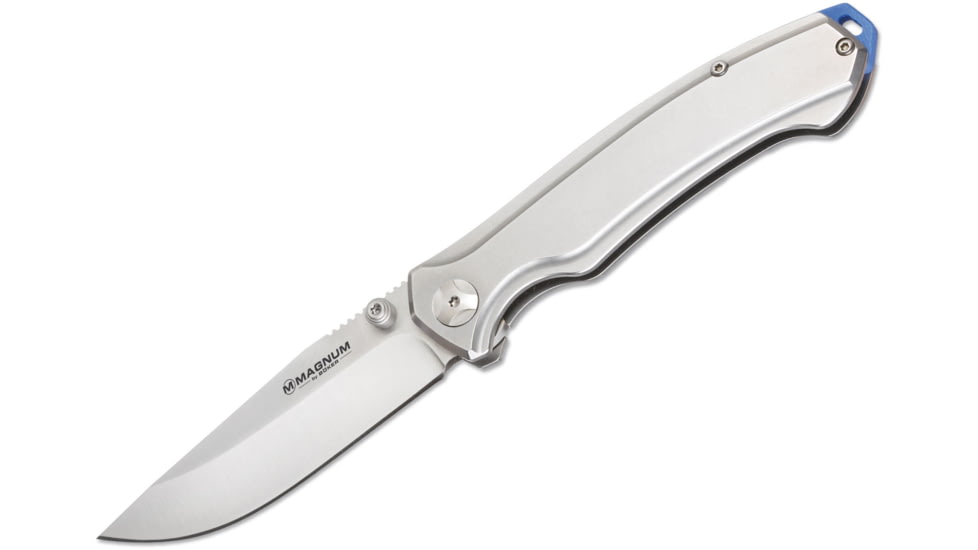 Boker USA Magnum Blue Steel Knife, Silver, Small, 01SC986