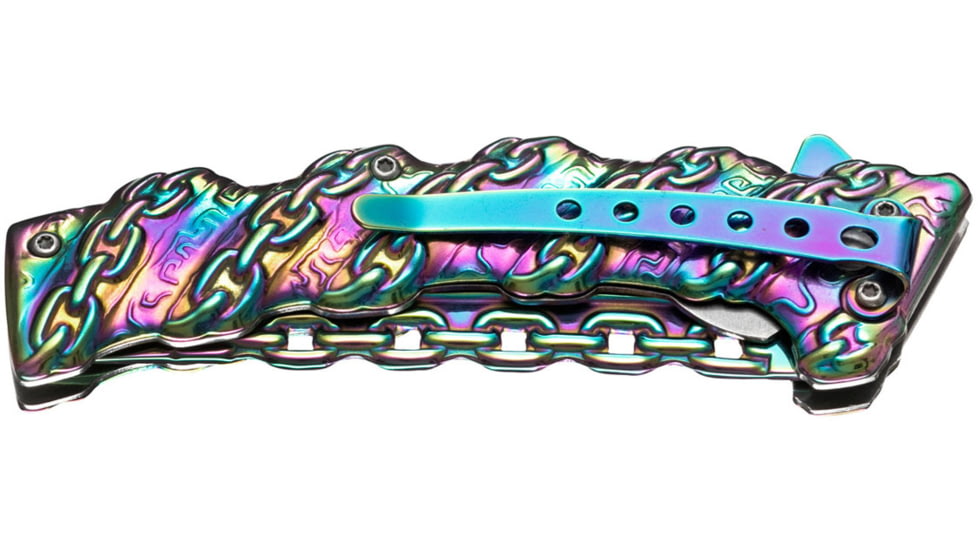 Boker USA Magnum Chained Rainbow Knife, Multicolored, Small, 01MB635