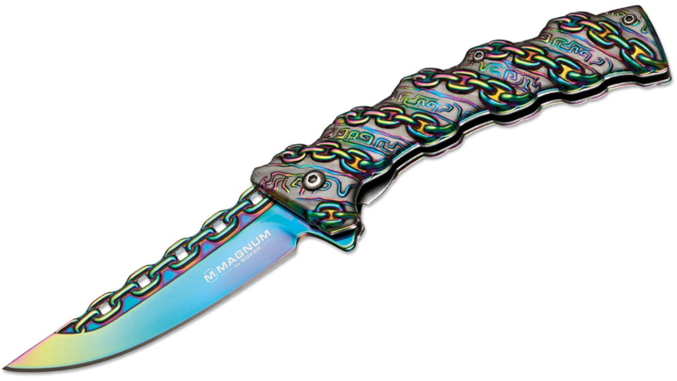 Boker USA Magnum Chained Rainbow Knife, Multicolored, Small, 01MB635