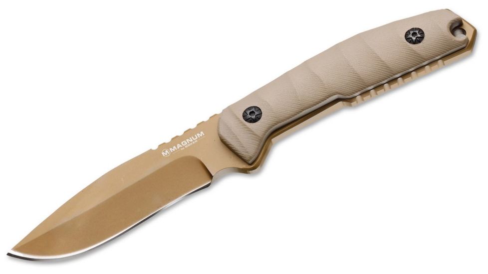 Boker USA Magnum Desert Hopper Fixed Blade Knife,3.87in,440A Blade,G10 Handle 02LG276