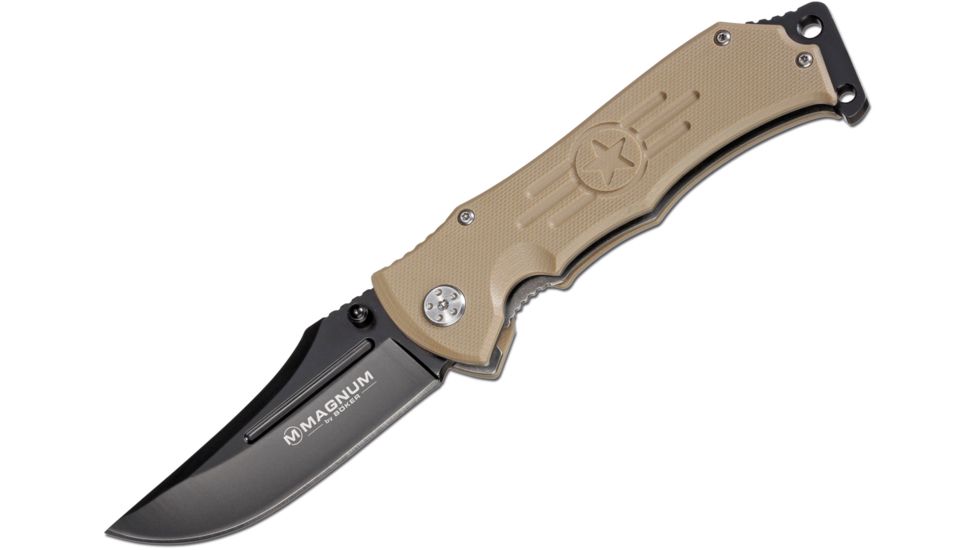 Boker USA Magnum Desert Star Folding Knife,3.25in 440 Stainless Steel Blade,G10 Handle 01RY107