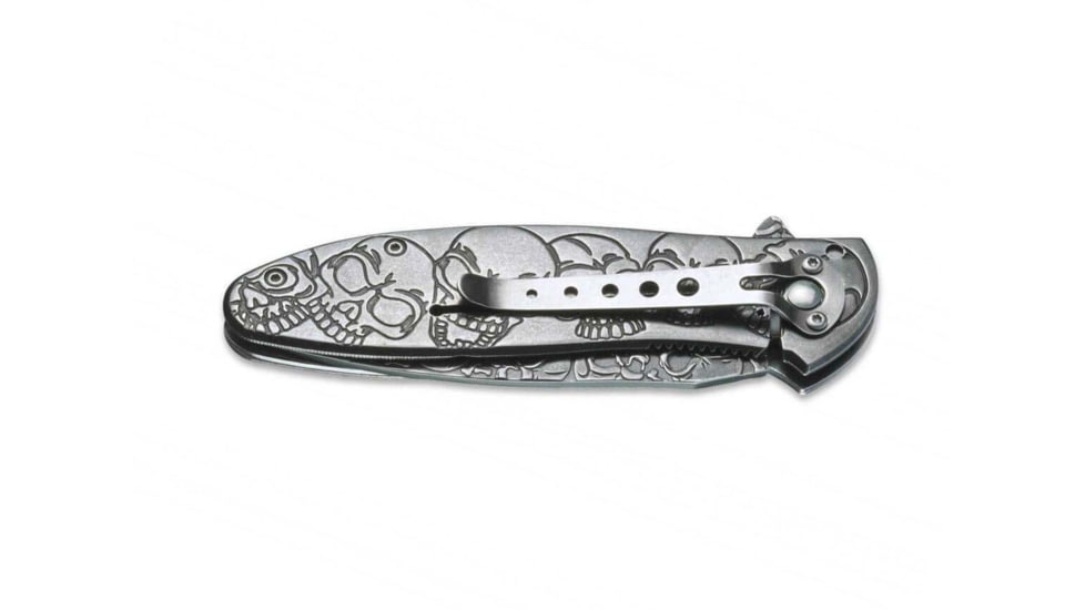 Boker USA Magnum Dia De Los Muertos Folding Knife,3.375in 440 Steel Blade,Skull Handle 01SC519N