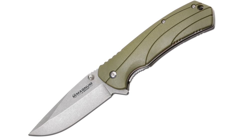 Boker USA Magnum Green Liner Folding Knife,3.38in 440 Stainless Steel Blade,Synthetic Handle 01SC894