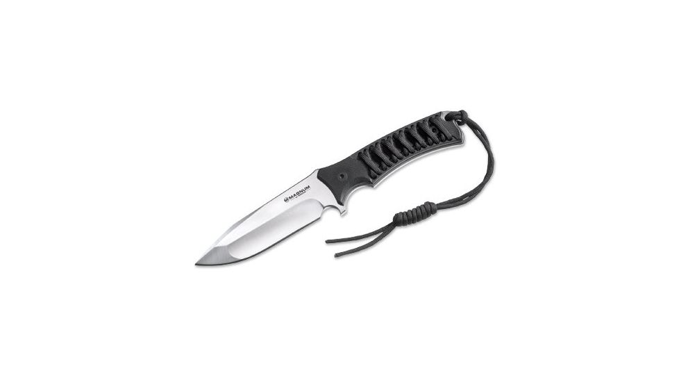 Boker USA Magnum Judge Fixed Blade Knife,4.68in Satin 440 Steel Blade,Black G-10 Scales 02SC362