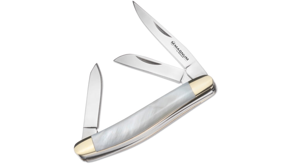 Boker USA Magnum Mini Pearl Stockman Knife, White, Small, 01MB402