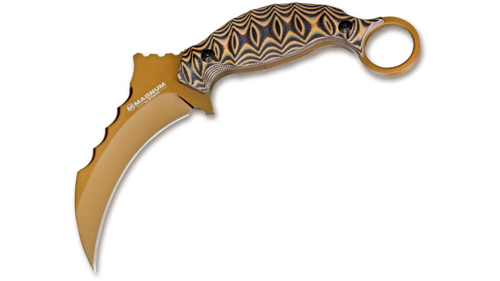 Boker USA Magnum Raptors Claw Knife, Gold, Small, 02SC032