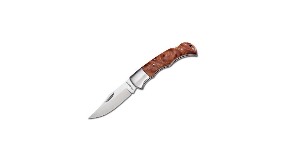 Boker USA Magnum Silver Pin 440 SS Folding Blade, I, Quincewood, 3.12in. Blade 01MB076
