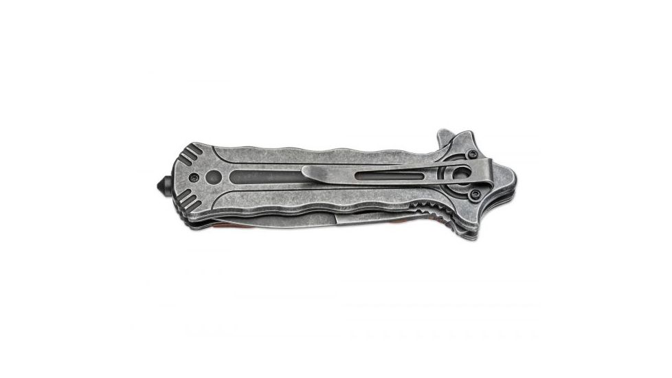 Boker USA Magnum Smasher Folding Pocket Knife,3.1in 440A Steel Blade,Wood Brown Handle 01SC049N