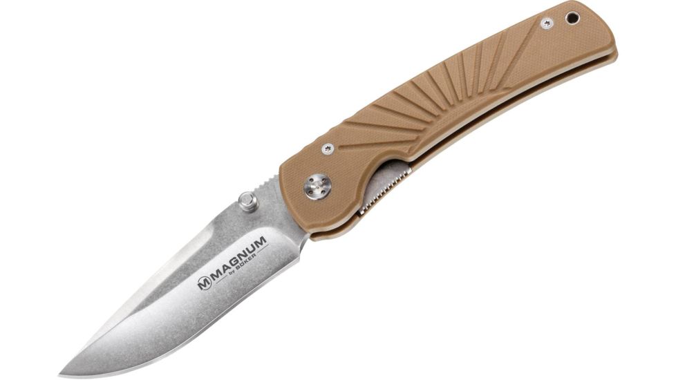 Boker USA Magnum Sunrise Folding Knife,3.5in 440 Stainless Steel Blade,G10 Handle 01SC724