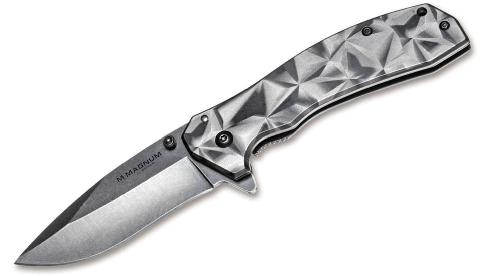 Boker USA Magnum Topographic Knife, Silver, Small, 01MB636