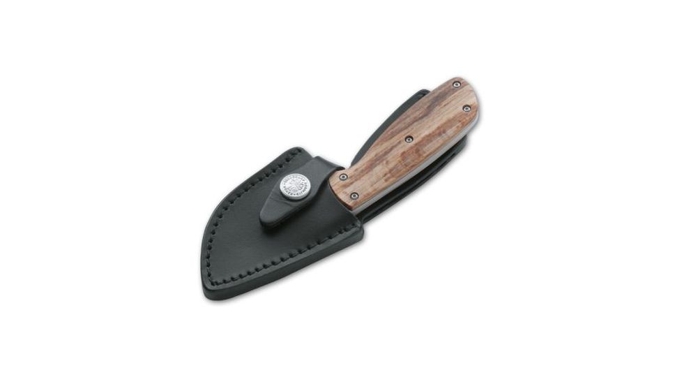 Boker USA Minx Fixed Blade Knife w/ Leather Sheath 120617