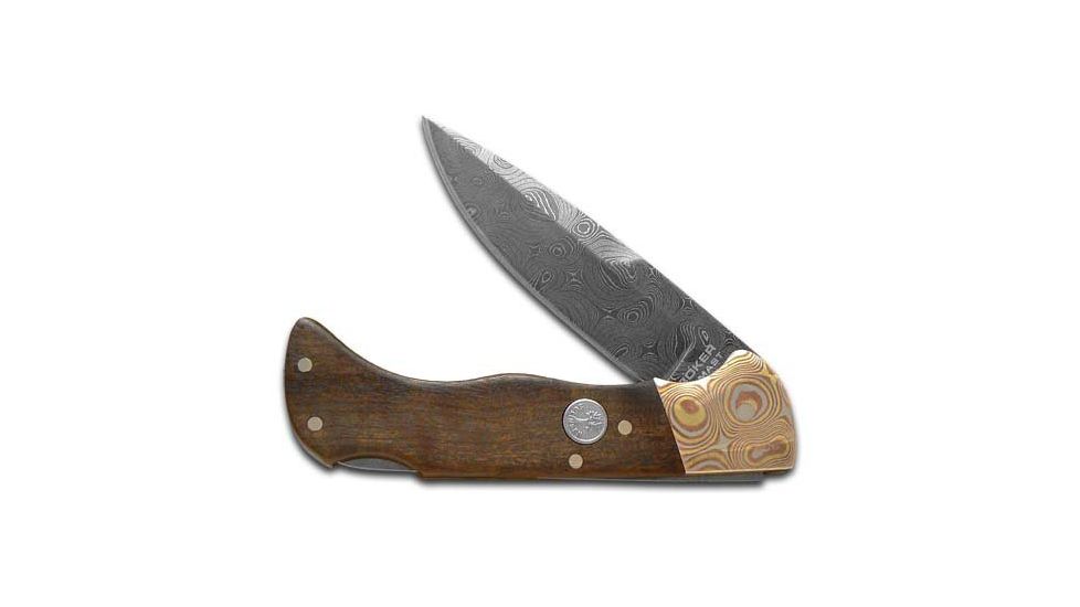 Boker USA Mokume Damascus Imbuia Folding Knife 110144DAM