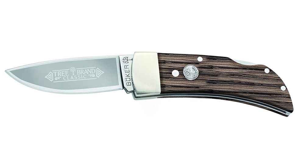 Boker USA Oak Series Gents Knife Folding Knife,1.75in,Drop Point,Brown,Oak Handle, 111007OT