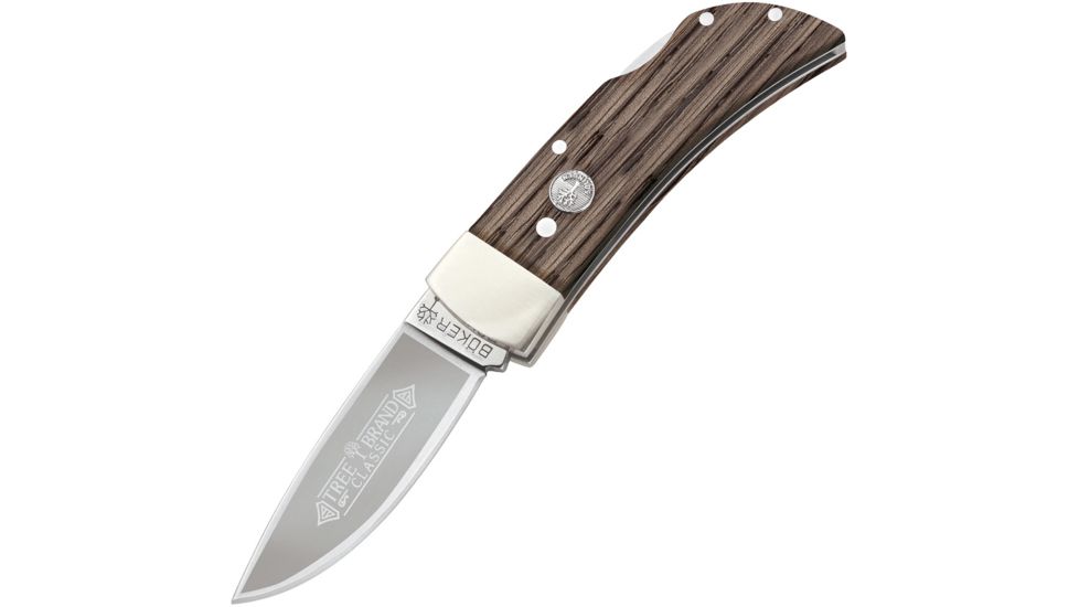 Boker USA Oak Series Gents Knife Folding Knife,1.75in,Drop Point,Brown,Oak Handle BO111007OT