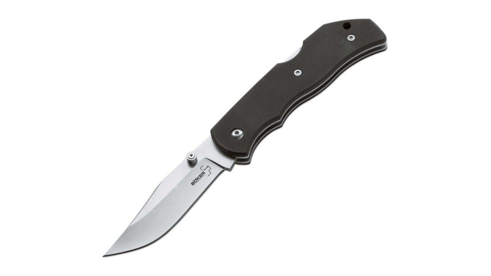 Boker USA Optima Black, Black G-10 Handle, Plain B-01BO103