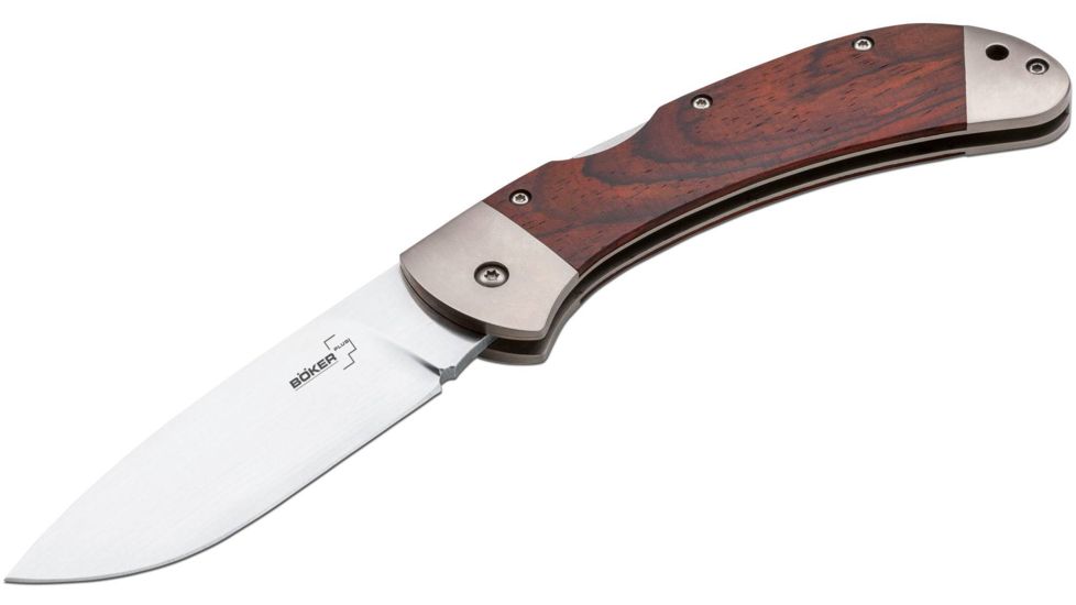 Boker USA Plus 3000 Lightweight Cocobolo Folding Knife,3.62in 440C Stainless Steel Blade,Cocobolo Wood Handle 01BO086