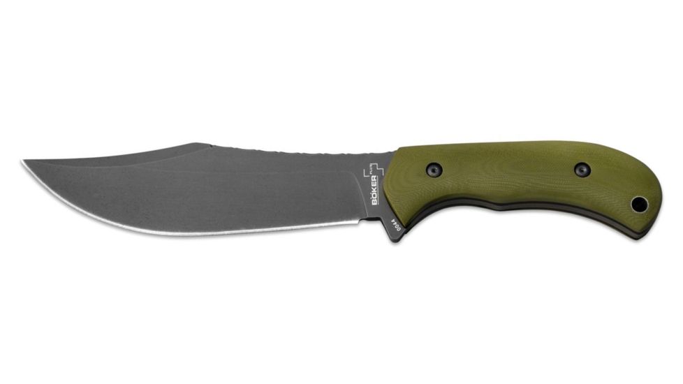 Boker USA Plus Dragon Slayer Fixed Blade Knife,7.28in 440C Steel Handle,Ranger Green G10 Handle 02BO650