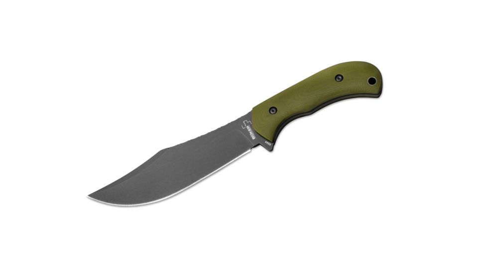 Boker USA Plus Dragon Slayer Fixed Blade Knife,7.28in 440C Steel Handle,Ranger Green G10 Handle 02BO650