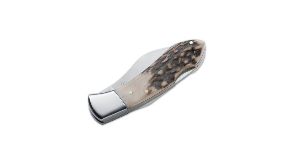 Boker USA Plus Fiskmuk Stag Single Blade Folding Knife 01BO031