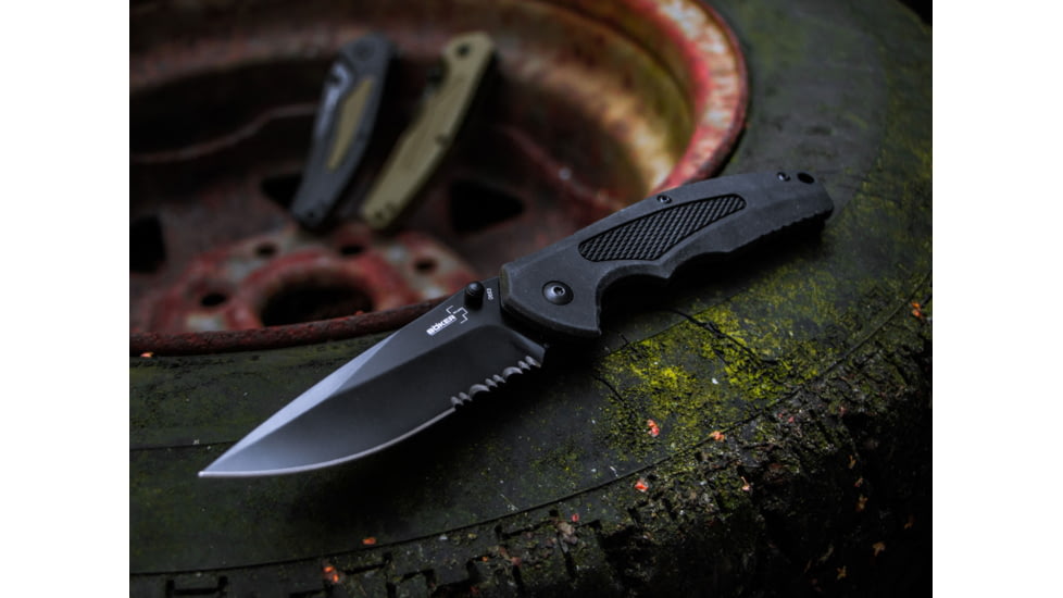 Boker USA Plus Gemini Nga D2 Knife, Black, Small, 01BO503
