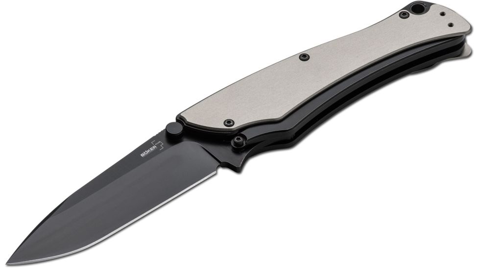 Boker USA Plus Griploc Black Folding Knife,3.5in 440C Stainless Steel Blade, 01BO043