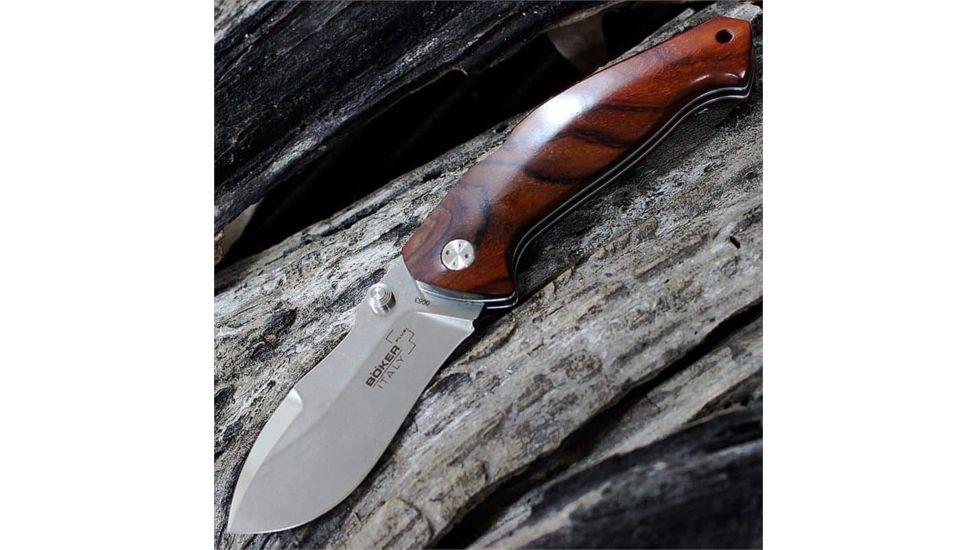 Boker USA Plus Jens Anso Mojo Folding Knife,3.54in N690 Steel Blade,Cocobolo Handle 01BO308