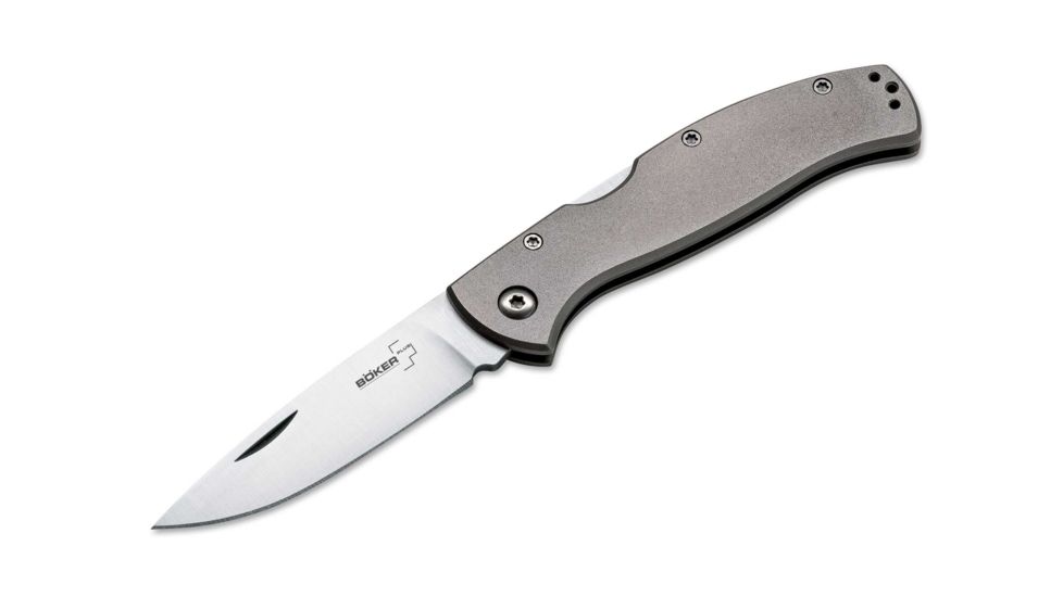 Boker USA Plus Titan Drop 2 Folding Knife,2.375in 440C Steel Blade,Titanium Handle 01BO183