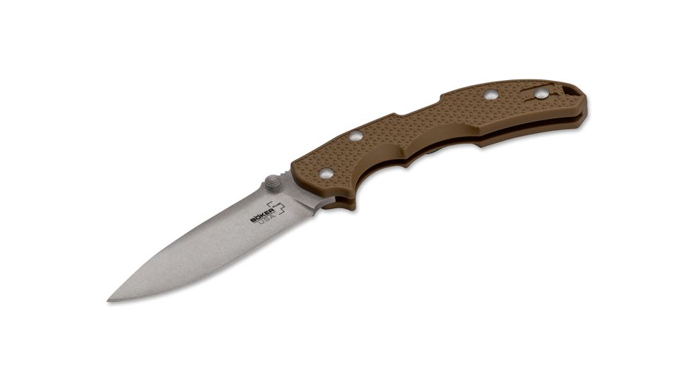 Plus USA 3.375in Blade Folding Knife, Coyote