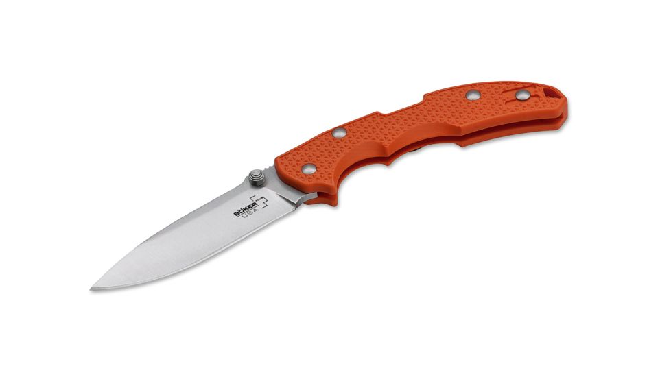 Plus USA 3.375in Blade Folding Knife, Orange