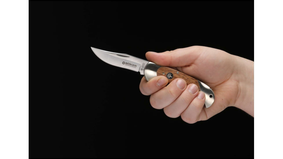 Boker USA Rosewood Lock Blade W/S Knife, Brown, Small, 112002