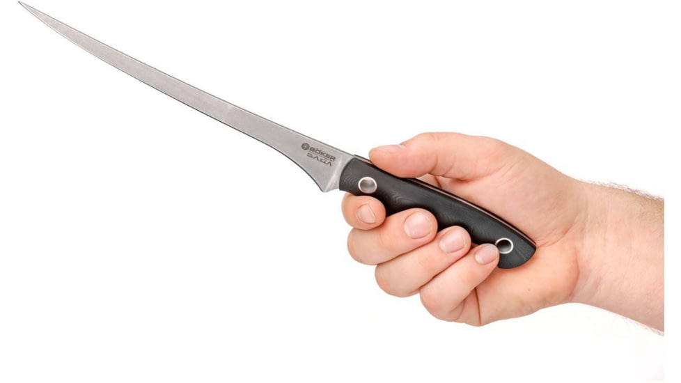 Boker USA Saga Fillet Kdx Sh Knife, Black, Small, 133282