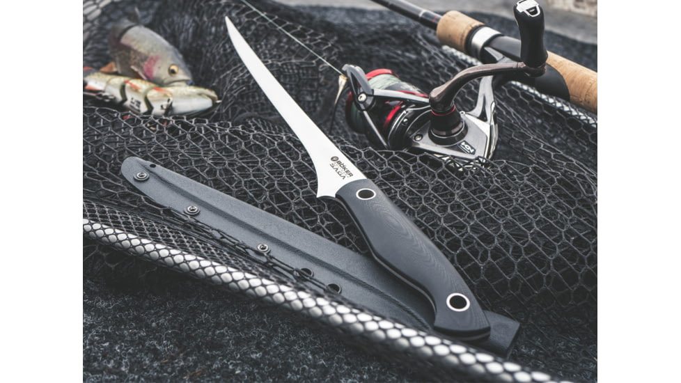 Boker USA Saga Fillet Kdx Sh Knife, Black, Small, 133282