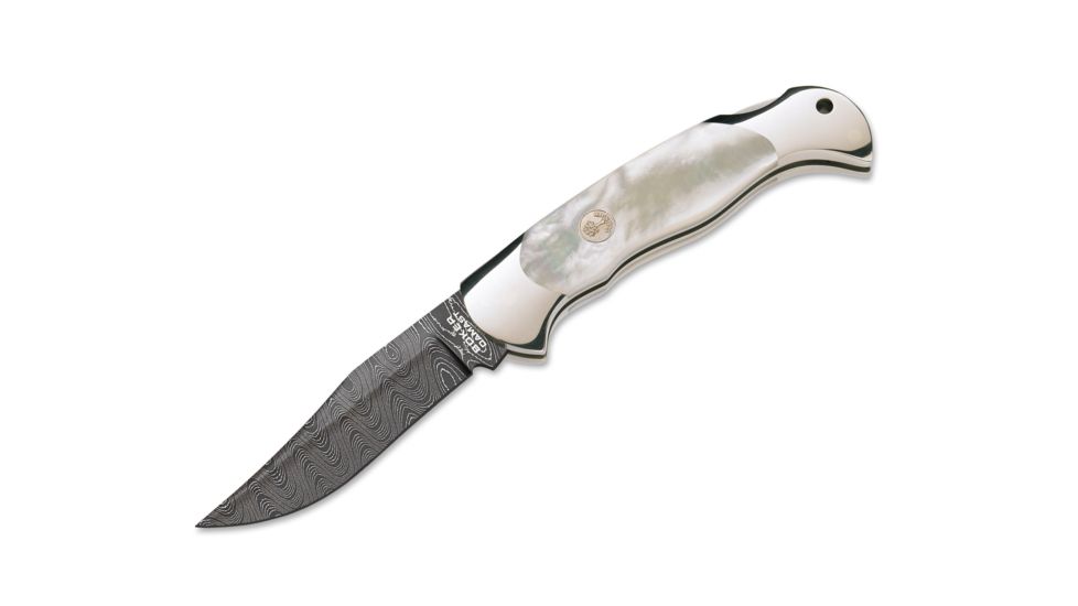Scout Knife, 3.125in Damascus Blade, Pearl Handle