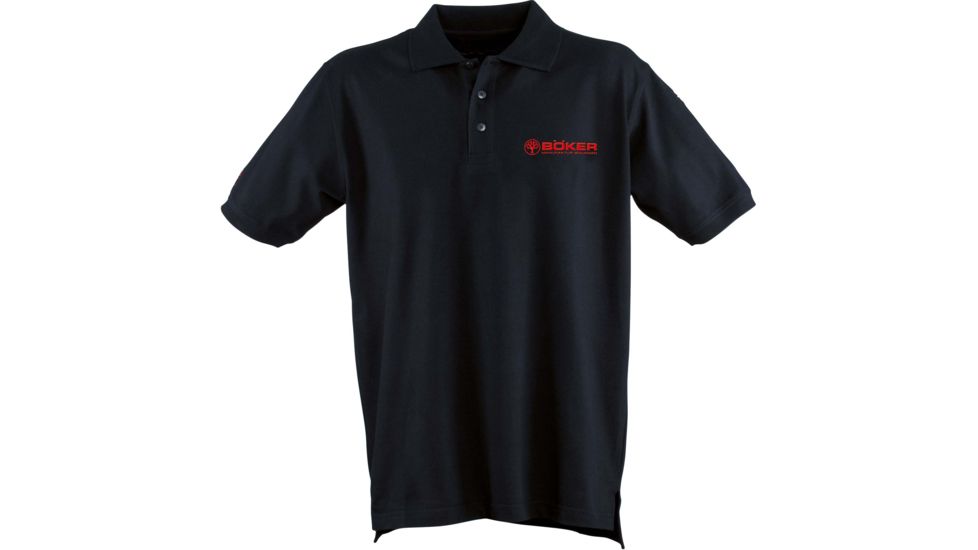 Boker USA Short Sleeve Polo Shirt,Black,L 09BO162