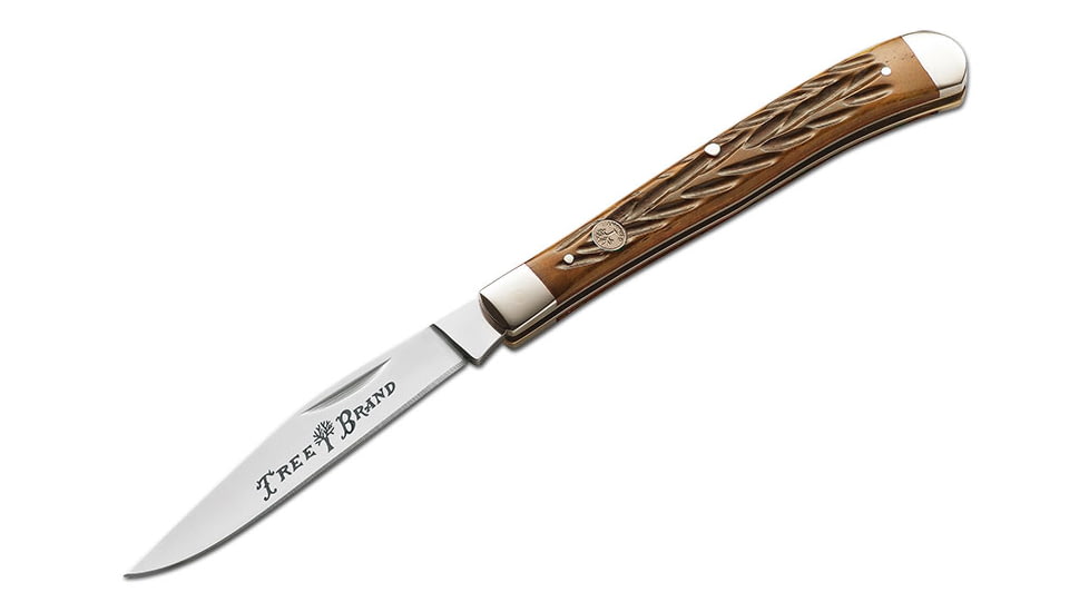 Boker USA Slim Line Trapper Single Knife, Brown, Small, 110735