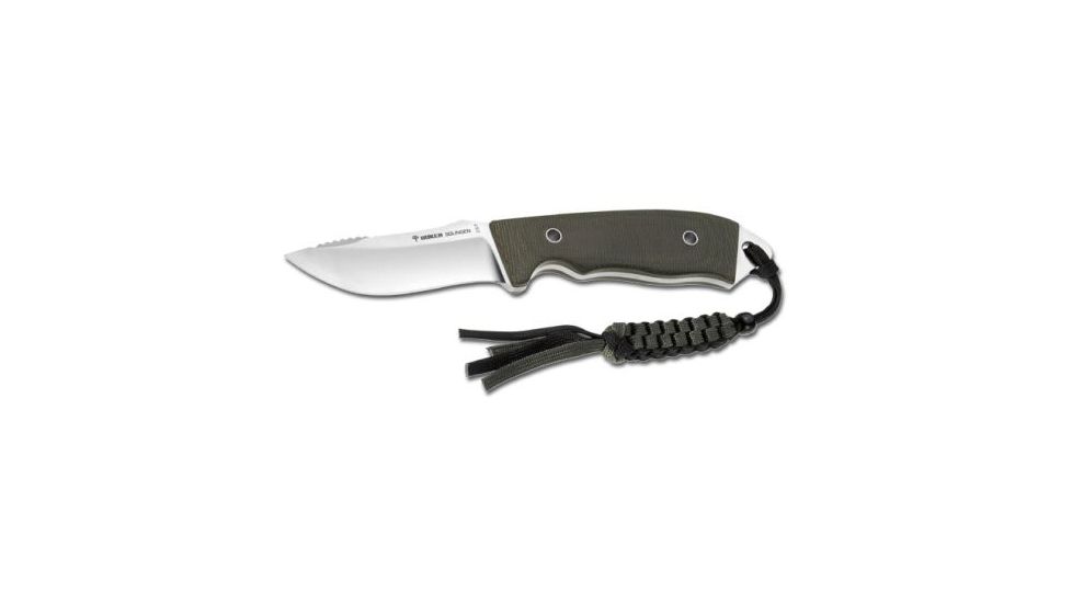 Boker USA Solid Forest Fixed Blade Hunting Knife w/ Sheath and Lanyard 120579M