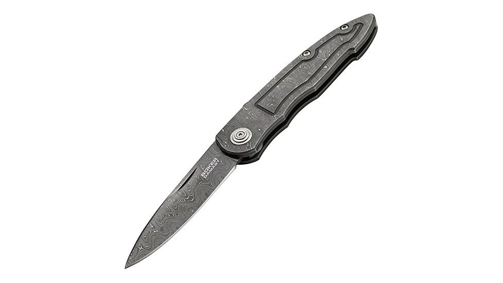 Boker USA Special Run Gorski Damascus Folder Knife, 2-7/8in. Blade 111621DAM