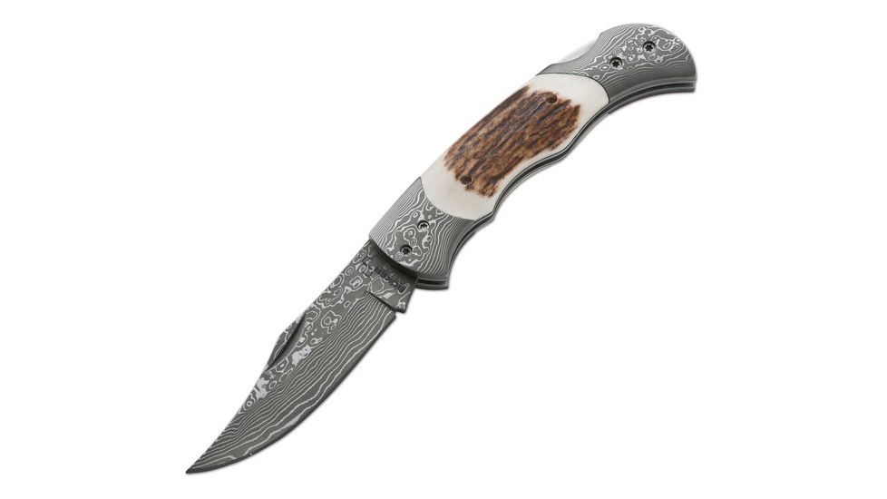 Boker USA Stag Damascus, Plain B-01BO028DAM