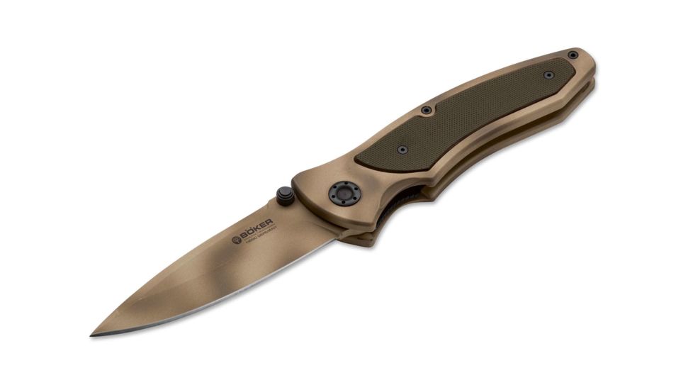 Boker USA Tactical Desert Folding Knife,3.89in N690 Steel Blade,Camo Handle 110290