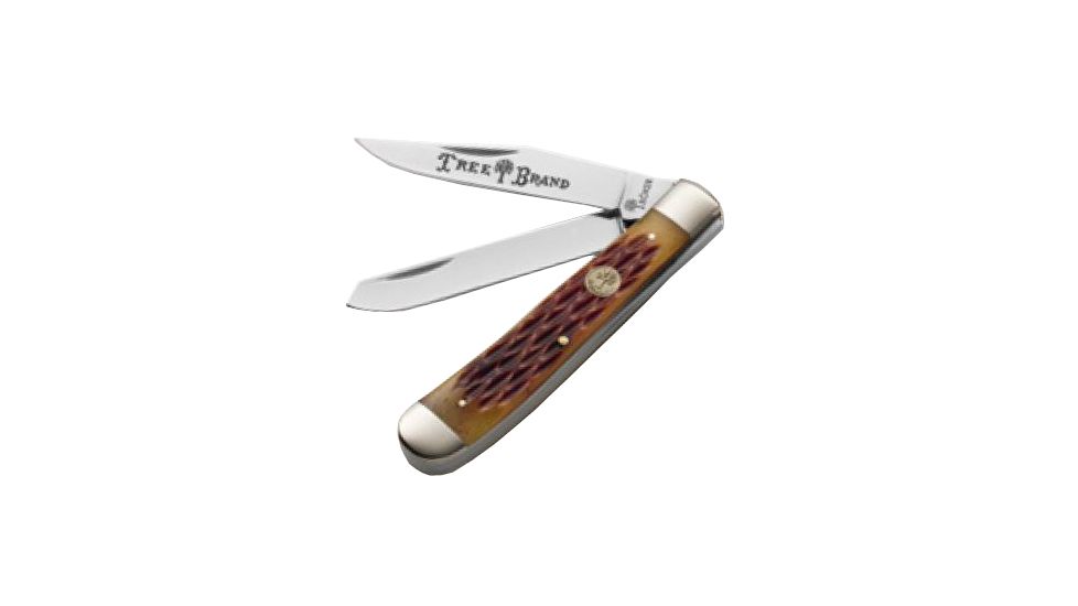 Boker USA Traditional Series Trapper Jigged Bone Knife, Brown, Small, 110732