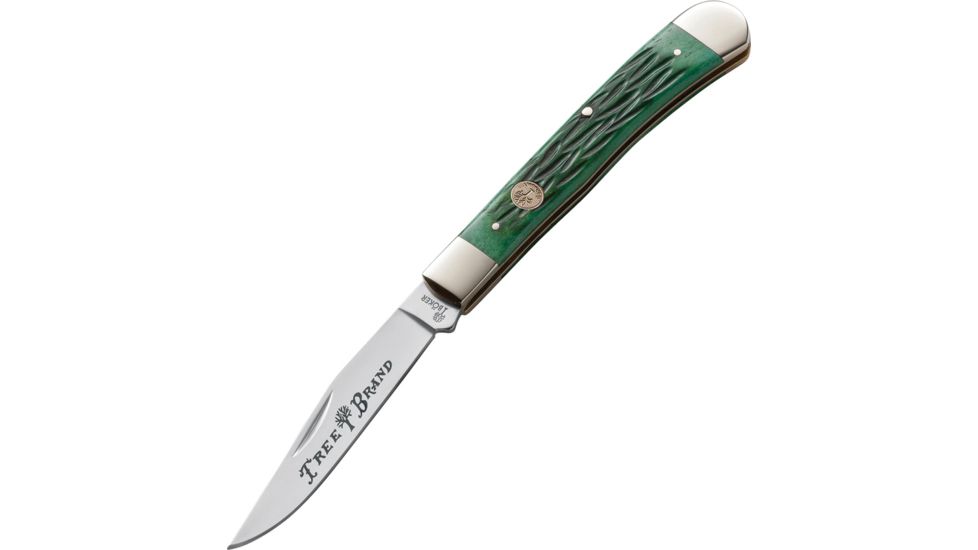 Boker USA Traditional Blade Trapper, Green Handle, 4 1/8 in. Closed, 3.25 in. Blade BO02444