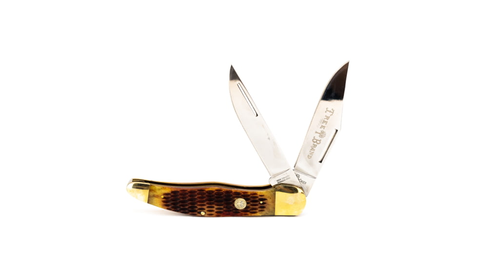 Boker USA Traditional Series Hunter Blade, Jigged Brown Bone Handle, 5.25 in. Closed BO02492