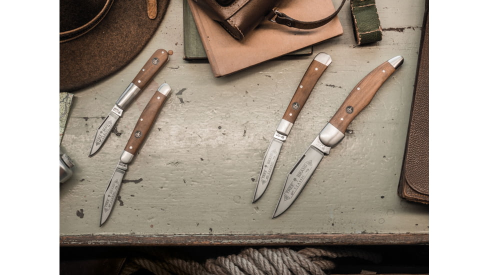 Boker USA Trapper Plum Wood C75 Knife, Brown, Small, 112585