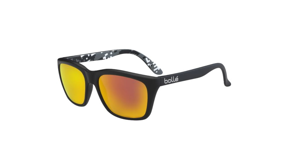 Bolle 527 Sunglasses, Matte Black Camo Frame, TNS Fire Oleo AR Lens, Polarized, 12047