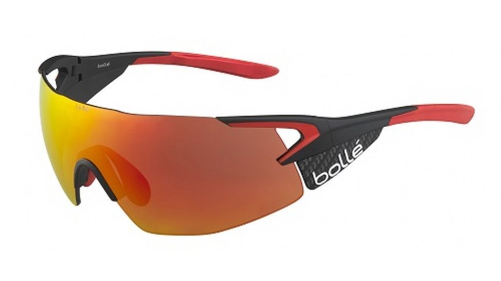 Bolle 5th Element Pro Sunglasses, Matte Carbone/Red Frame, TNS Fire oleo AF, 12069