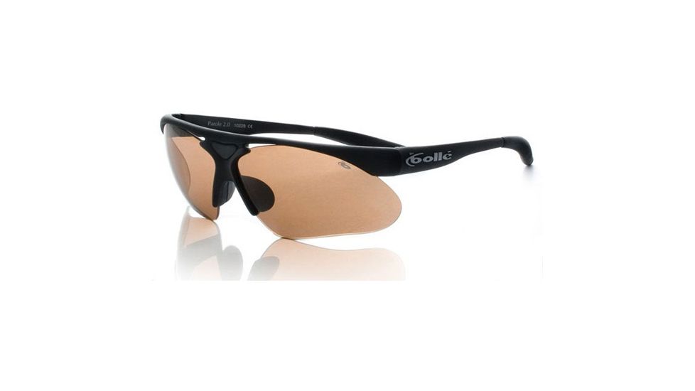 Bolle Vigilante Sunglasses, Matte Black Frame, Polarized Sandstone and TNS Gun Lens, 10047