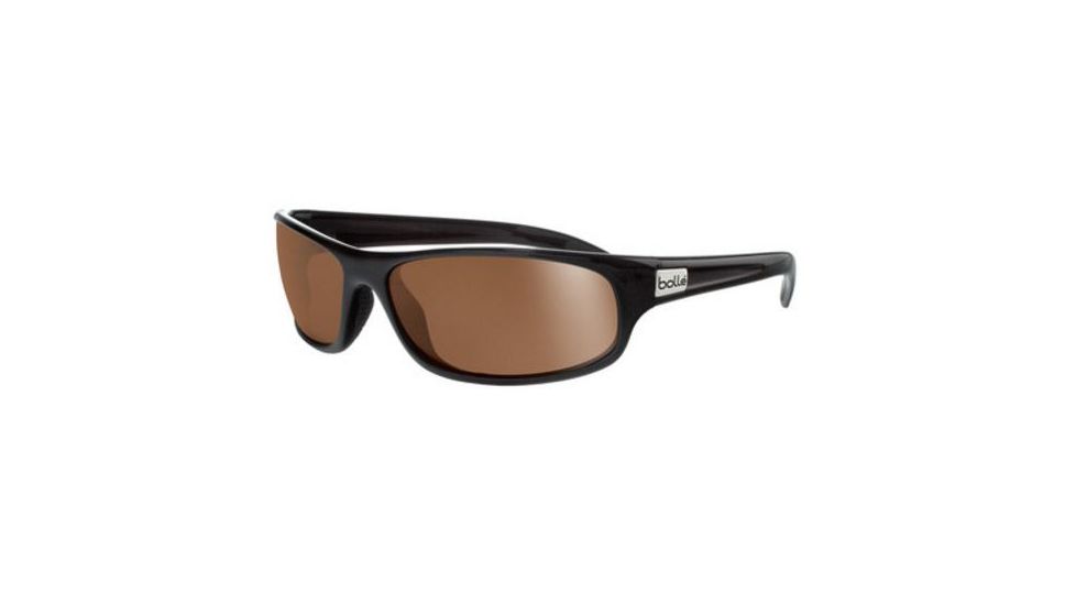Bolle Anaconda Sunglasses, Matte Black Frame, Inland Gold Oleo AR Lens, Polarized, 11918