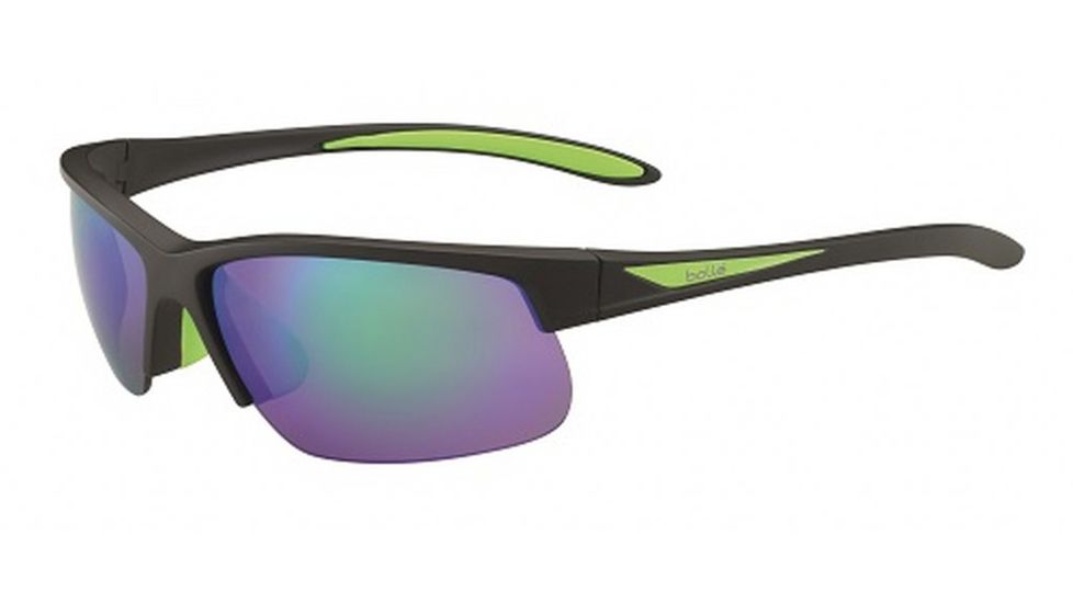 Bolle Breaker Sunglasses, Matte Black/Green Frame, Polarized, Brown Emerald oleo AF, 12111