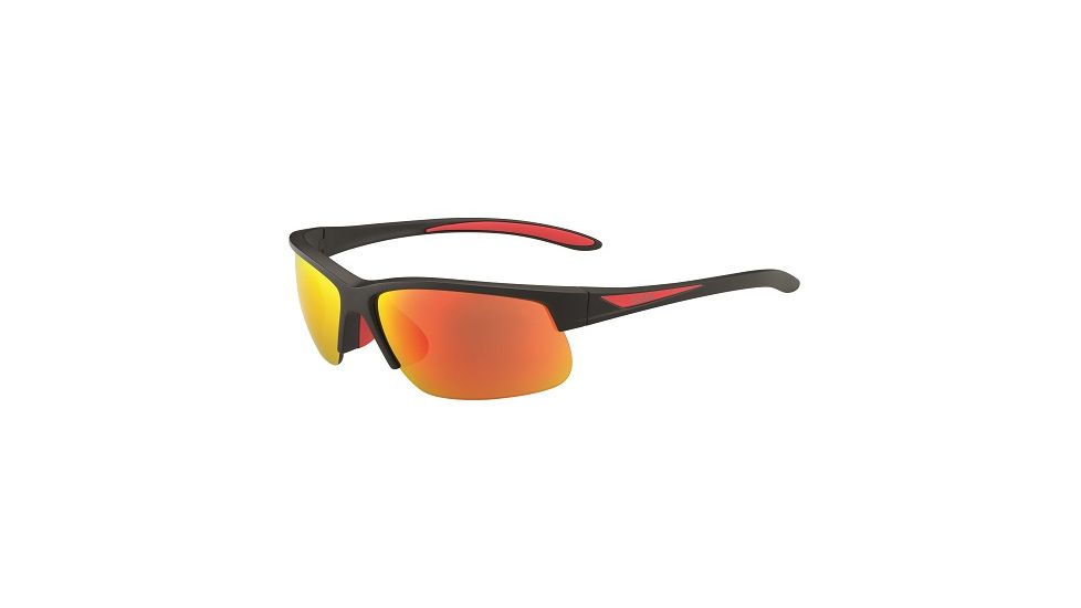 Bolle Breaker Sunglasses, Matte Black/Red Frame, Polarized TNS Fire Oleo AF Lens, 12108
