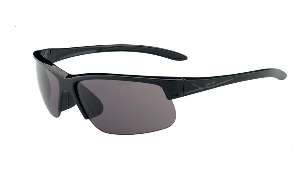 Bolle Breaker Sunglasses, Shiny Black Frame, Polarized, TNS oleo AF, 12107